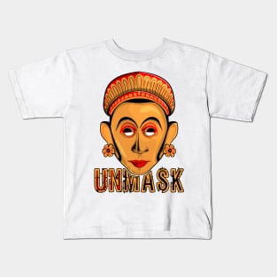 Sri Lankan traditional face masks design Kids T-Shirt